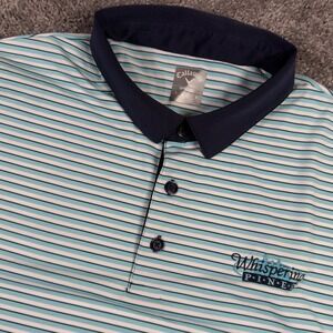 Callaway Polo‎ Shirt Men's Large Teal Opti Dri Lightweight Golf Whispering Pines